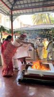 Rudra Homa (15 July 2026). Picture Courtesy: Shri Chandrashekhar Padubidri and Shri Narayan Kadle